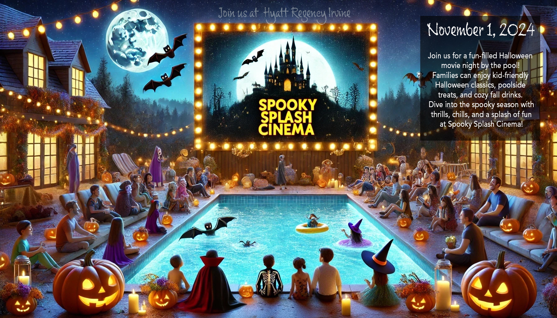 spooky splash cinema at hyatt regency irvine