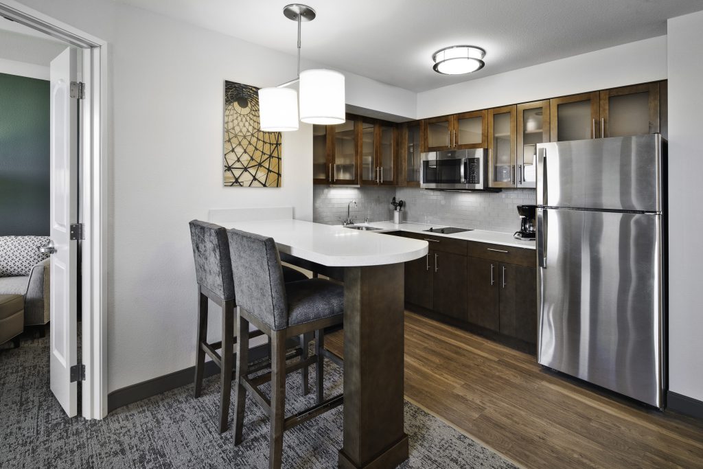 kitchen at staybridge hotel irvine