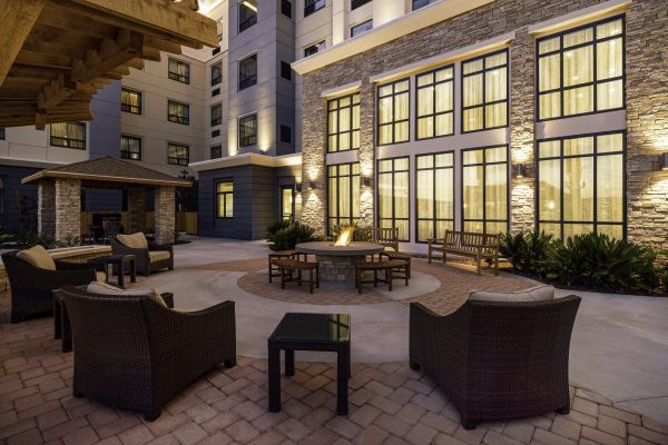 patio at staybridge hotel irvine