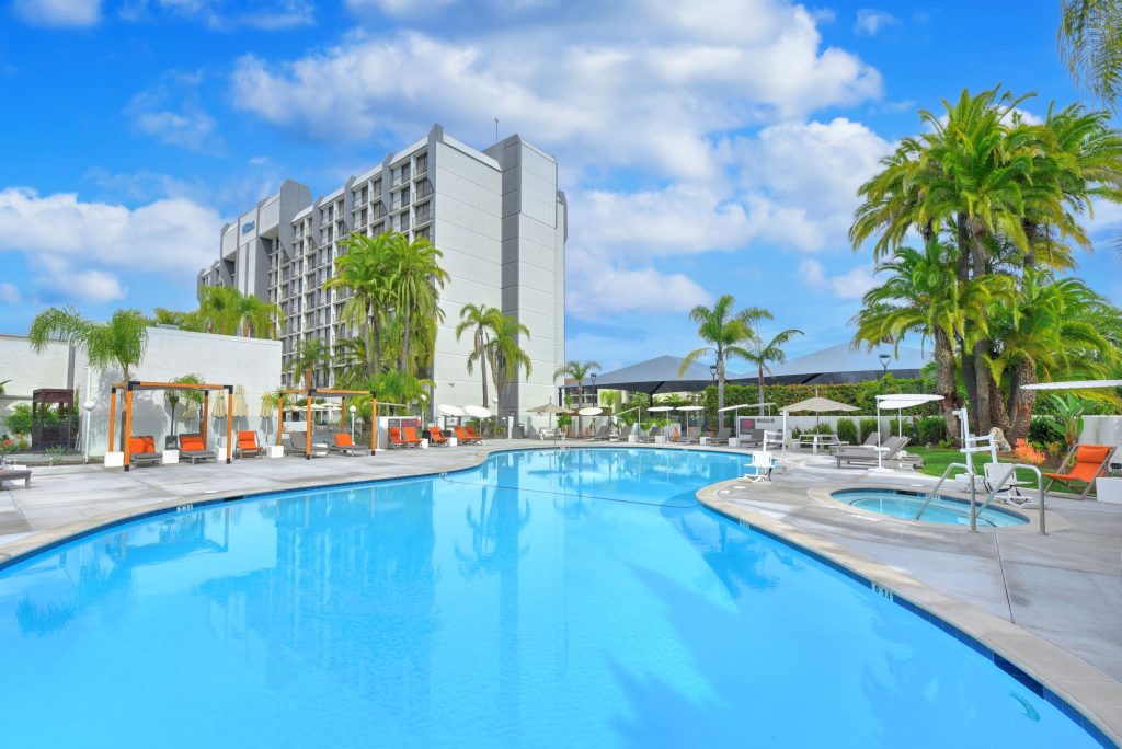 pool area at hilton irvine