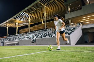 soccer player at great park sports complex