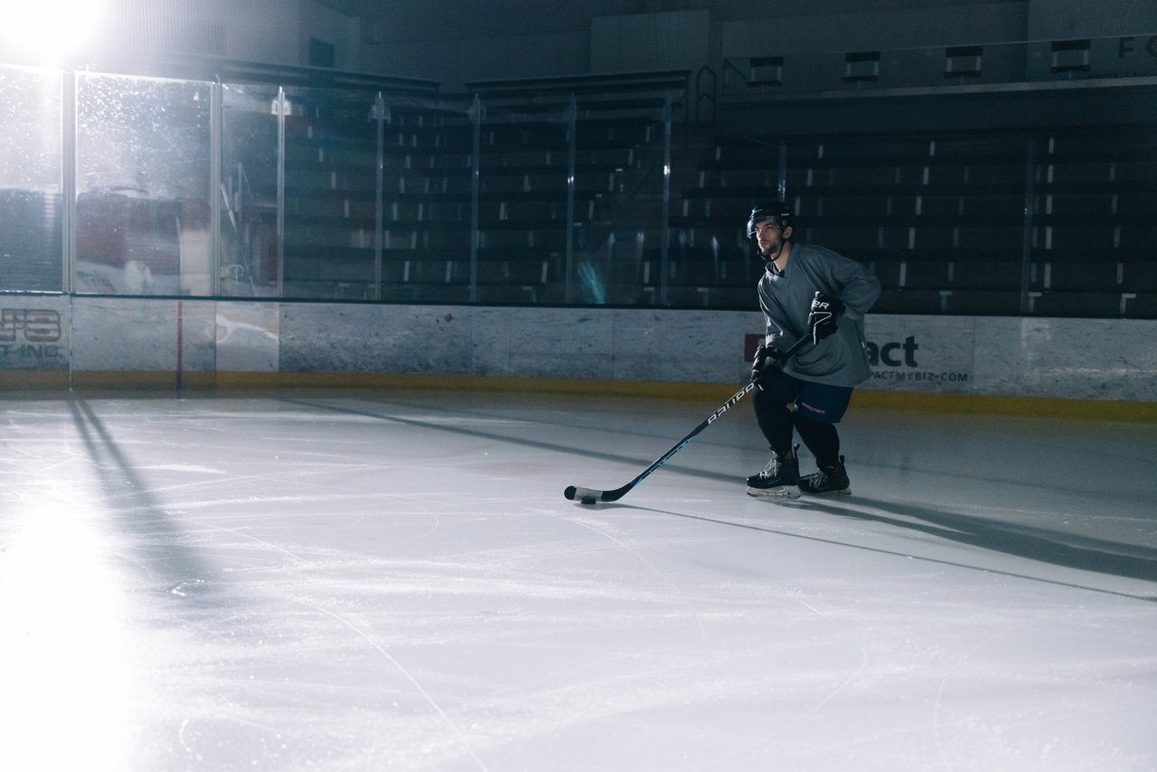 hockey player at great park ice