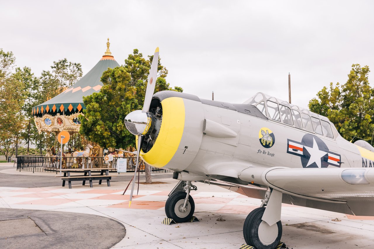 carousel and aircraft display at great park