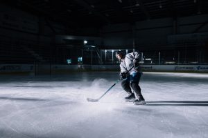 hockey player at great park ice