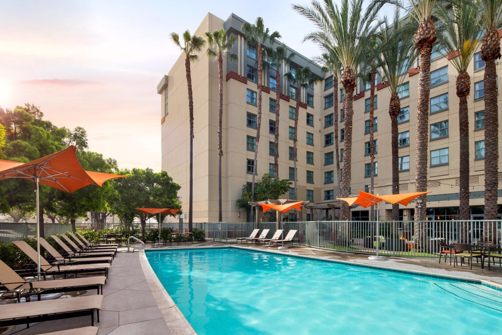 Pool area at Residence Inn Irvine John Wayne Airport