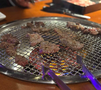 beef on top of grill at 7 japanese bbq sushi and yakitori bar